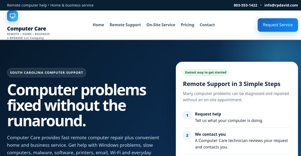 Computer Care website